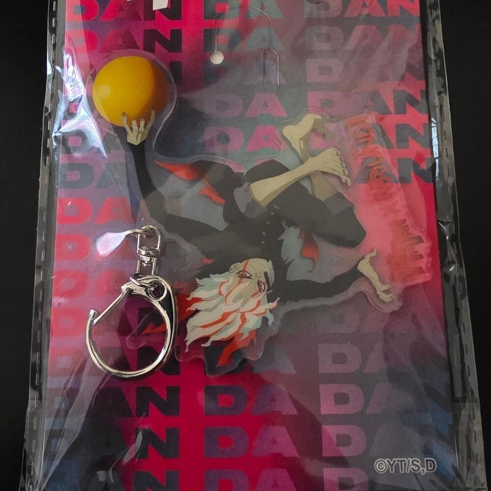 Round 1 x DanDaDan Okarun anime acrylic keychain